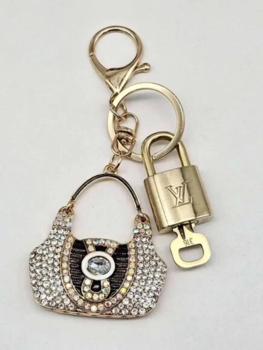 Authentic Louis Vuitton Gold Lock & Key ✨ Bag Charm Unbranded Bag Keychain